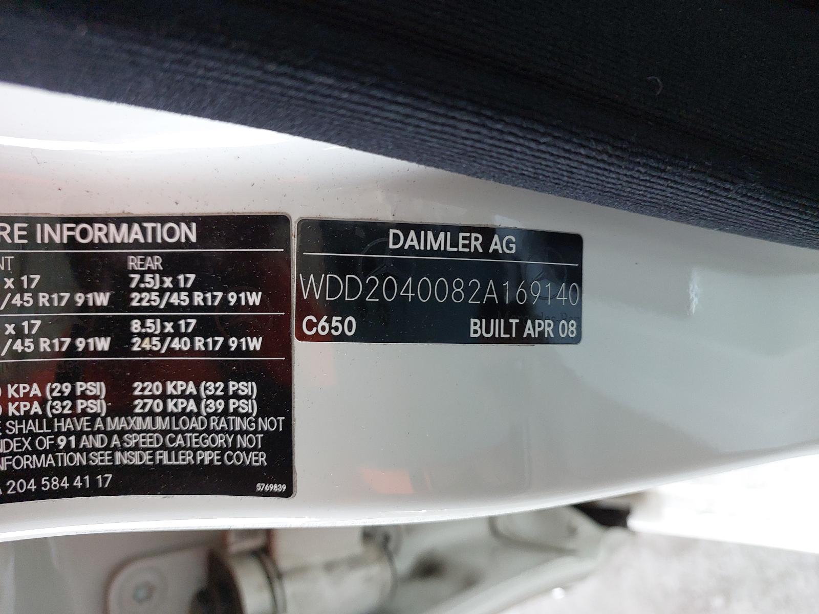 View Auto part Bootlid/Tailgate Mercedes C Class 2008