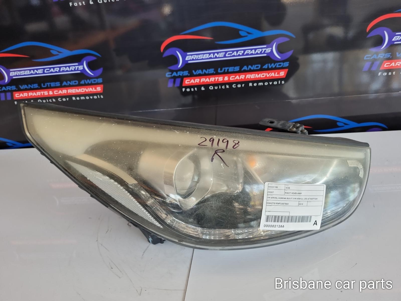 2015 Hyundai Ix35 Right Headlamp View Auto part Right Headlamp Hyundai Ix35 2015